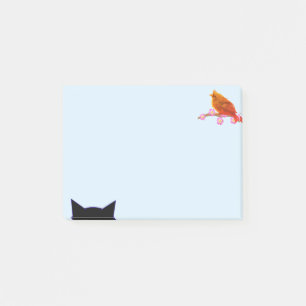 Cute Red Bird & Cat Post-it Notes