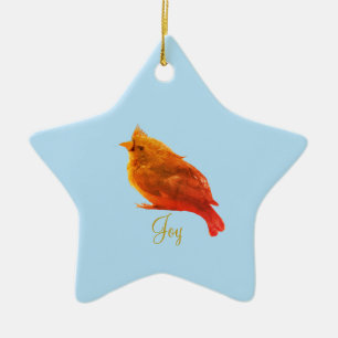 Cute Red Bird Ceramic Tree Decoration