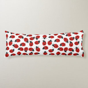 Cute Red & Black Ladybug Pattern Body Cushion