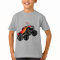 Cute Red Black Monster Truck Kids' T-Shirt