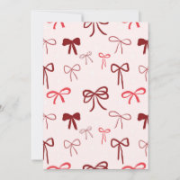 Cute Red Bow Invitation