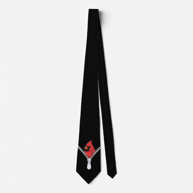 Cute red cardinal Peek Tie (Front)
