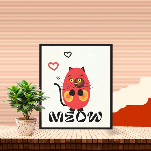 Cute red cat canvas print (Creator Uploaded)
