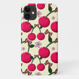 Cute red cherry pattern Case-Mate iPhone case