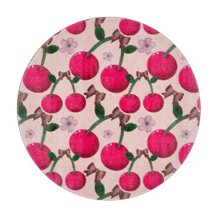 Cute red cherry pattern cutting board