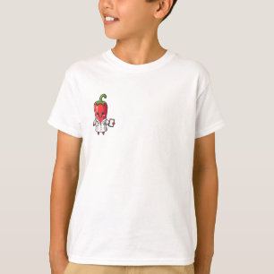 Cute Red Chilli Pepper Doctor Cartoon Kids T-Shirt