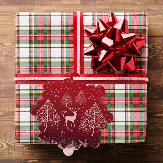 Cute Red Christmas Tree Decoration Card (Insitu (Gift))