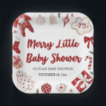 Cute Red Christmas Winter Merry Little Baby Shower Paper Plate<br><div class="desc">The Cute Red Christmas Winter Merry Little Baby Shower Paper Plates bring a festive and cosy charm to your baby shower setup. Featuring a delightful winter design in bright red with holiday accents, these plates add a cheerful touch to the celebration. Perfect for a seasonal gathering, they offer both style...</div>