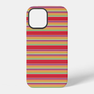 Cute red colourful stripes iPhone 12 case