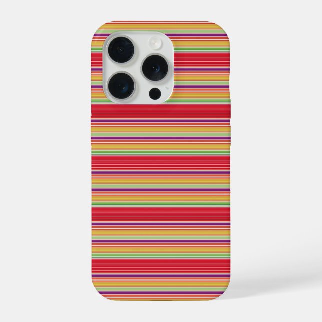 Cute red colourful stripes iPhone case (Back)