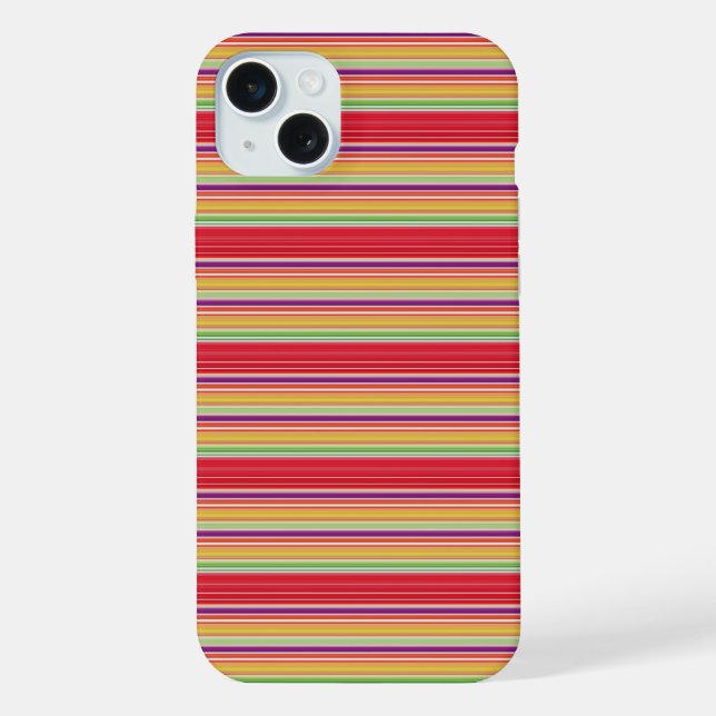 Cute red colourful stripes iPhone case (Back)
