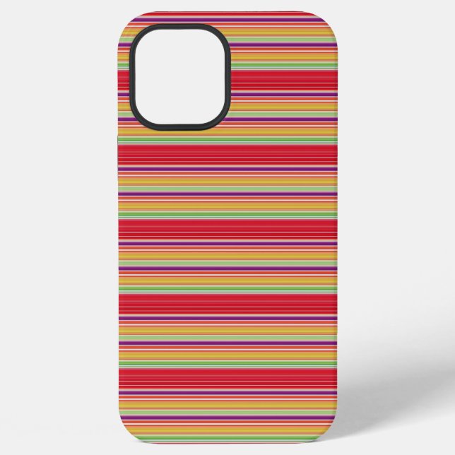 Cute red colourful stripes iPhone case (Back)