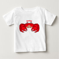 Cute red crab cartoon illustration