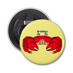 Cute red crab cartoon illustration  bottle opener