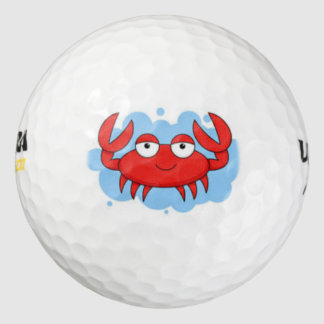 cute red crab golf ball