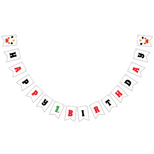 Cute red crabs bunting 