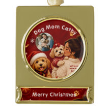 Cute Red Crimson Christmas Dog Mum Photo