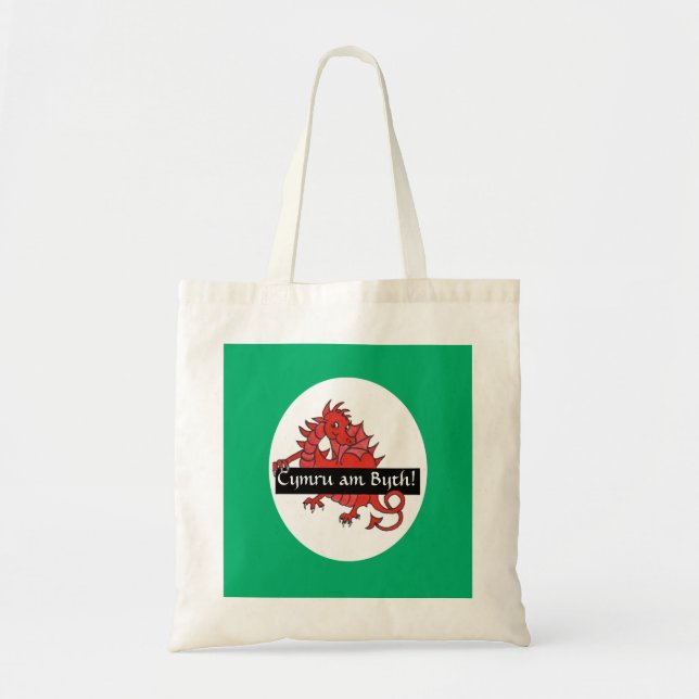 Cute Red Dragon Budget Tote Bag to Personalise (Front)