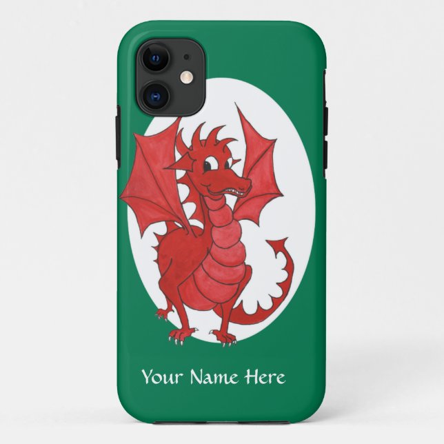 Cute Red Dragon iPhone 5/5s Case to Personalise (Back)