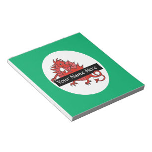 Cute Red Dragon Notepad or Jotter to Personalise