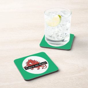 Cute Red Dragon Set of Coasters to Personalise