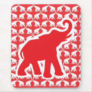 Cute red elephant mousepad