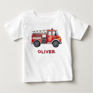Cute Red Firetruck Baby T-Shirt