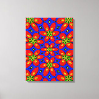 Cute Red Floral Pattern Canvas Print
