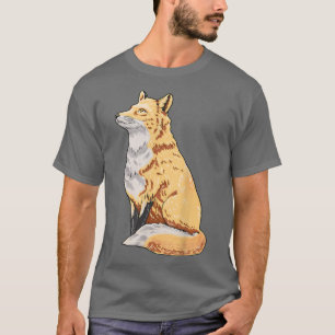 Cute Red Fo Illustration Animal T-Shirt