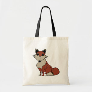 Cute Red Fox Animal Kids Tote Bag