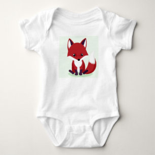 🦊❤️ Cute Red Fox Baby Woodland Gift ✨ Bodysuit