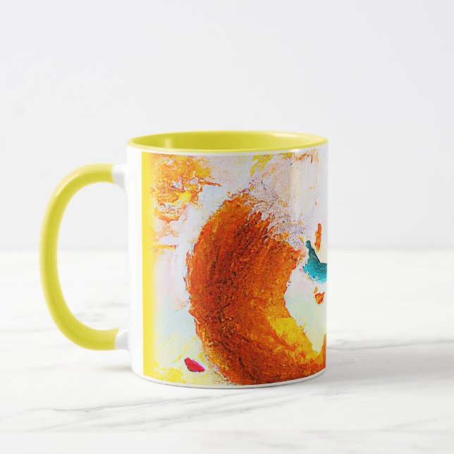 Cute Red Fox in Fall Season Painting. Buy Now Mug (Left)