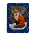 Cute Red Fox in Winter Snow
