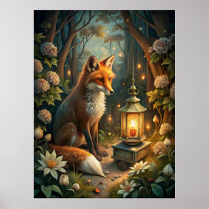 Cute Red Fox Poster