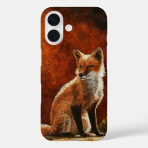 Cute Red Fox Sitting In The Sun iPhone 16 Case