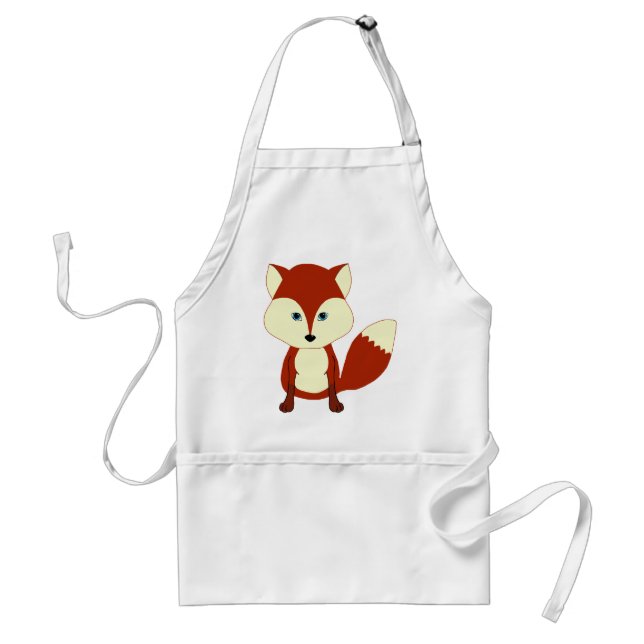 Cute Red Fox Standard Apron (Front)