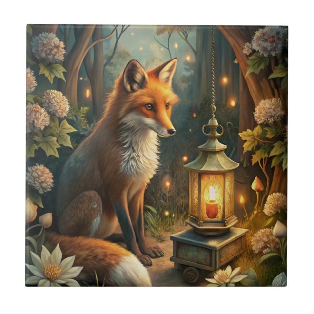 Cute Red Fox Tile (Front)