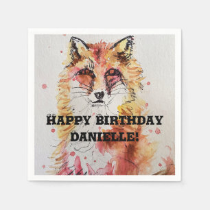Cute Red Fox Wild Animal Decor Serviette Napkins