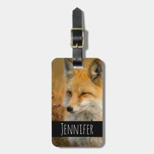 Cute Red Fox Wilderness Nature Photography Luggage Tag