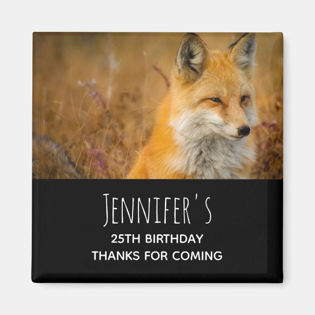 Cute Red Fox Wilderness Nature Photography Magnet (Front)