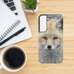 Cute Red Fox Wildlife Photo Samsung Galaxy Case<br><div class="desc">Protect your Samsung Galaxy S22 phone with this durable phone case that features the photo image of a cute Red Fox with pointy ears and snout. Select your phone style. For other phone brands,  you will need to customise case to fill image to edges of design template.</div>