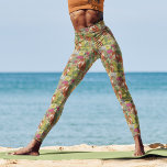 Cute Red Foxes Flower Garden Pattern  Leggings<br><div class="desc">Cute colourful retro flowers birds and red foxes illustration in a seamless pattern leggings. Original artwork by Caroline Bonne Müller</div>