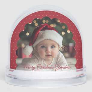 Cute Red Frame Child Photo Snow Globe