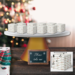Cute Red Green Christmas Pattern Favour Box