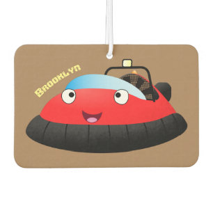 Cute red happy hovercraft cartoon car air freshener