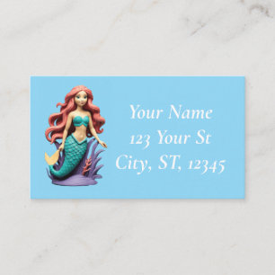 Cute Red-headed Mermaid Thunder_Cove Business Card