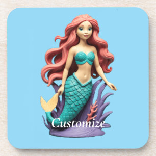 Cute Red-headed Mermaid Thunder_Cove Coaster