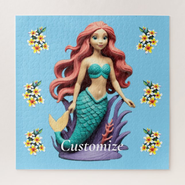 Cute Red-headed Mermaid Thunder_Cove Jigsaw Puzzle (Vertical)
