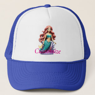 Cute Red-headed Mermaid Thunder_Cove Trucker Hat