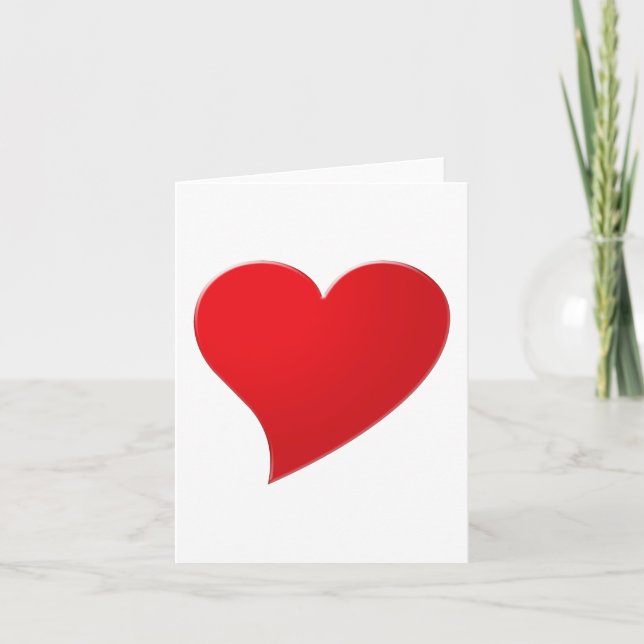 Cute red heart custom text modern Valentine's day Note Card (Front)